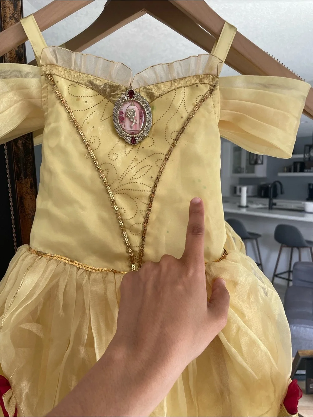 Disney Belle Princess Costume Dress Girls Size 3 Beauty and the Beast